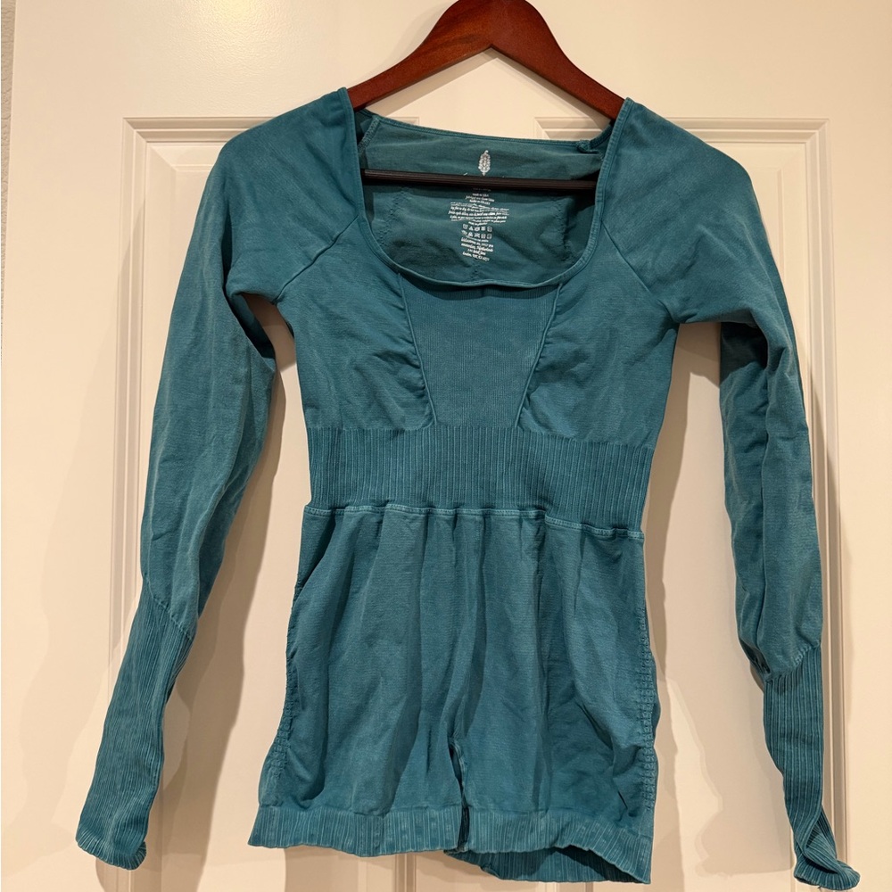 FP Movement by Free People Teal Long Sleeve Jumpsuit